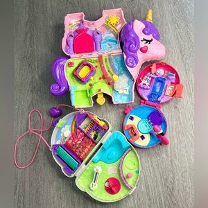 Polly Pocket Play-Set Cases x3